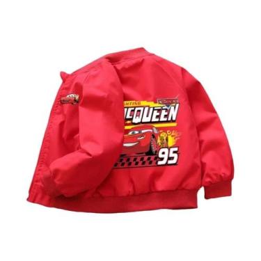 Imagem de Jaqueta Com Zíper Para Meninos Da Disney Pixar Cars Lightning McQueen,