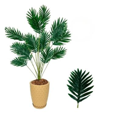 Imagem de Palmeira Artificial Grande Com Vaso Polietileno Completo(Vaso Bege + Palmeira)