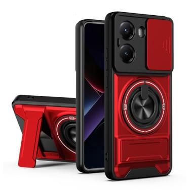 Imagem de SORAKA Capa para Xiaomi Poco X7 Pro com suporte,proteção de lente com janela e capa dupla de PC e TPU compatível com suporte magnético para carro