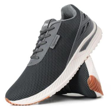Imagem de Tênis Masculino Esportivo Corrida Treino Zeus - MKSHOES, Cinza, 42