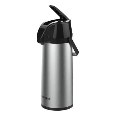 Imagem de Garrafa Térmica Inox 2,5l Exclusiva - Soprano Cor Preto/Inoxidável