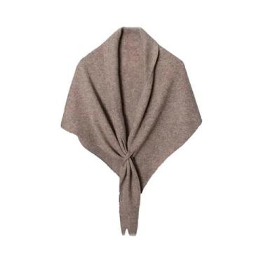Imagem de Cachecol De Lã Tricotado Quente Para Mulheres, Xale Triangular Multifu
