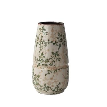 Imagem de Ornamento de vaso de cerâmica retrô moderno para sala de estar, decoração de arranjos de flores hidropônicas, várias peças centrais (grande)