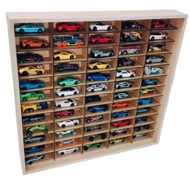 Imagem de Expositor Para Carrinhos 60 Miniaturas Escala 1:64 Mdf Cru Com 2 Portas