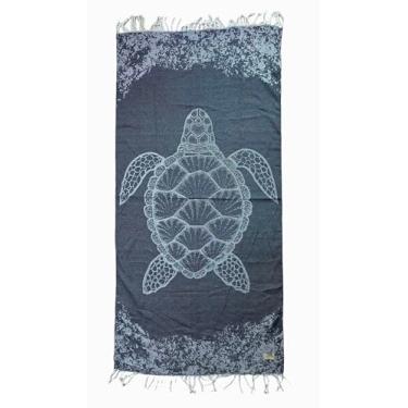 Imagem de Toalha de Praia Tucca Aruanã Cinza 90x180cm Gigante Com Franjas Algodão Poliéster Secagem Rápida Macia Canga Viagem Piscina Alta Absorção Premium