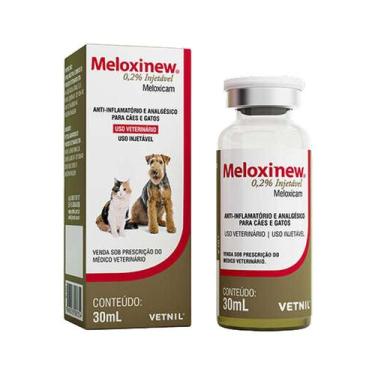 Imagem de Meloxinew Vetnil para Cães e Gatos Solução Injetável 30 ml