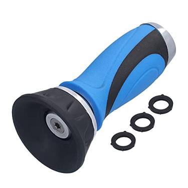Imagem de Pulverizador de água de alta pressão Bico de mangueira multifuncional portátil Aperto forte Núcleo de metal de longo alcance para rega de jardim Lavagem de carro Alça TPR (Estilo EUA)