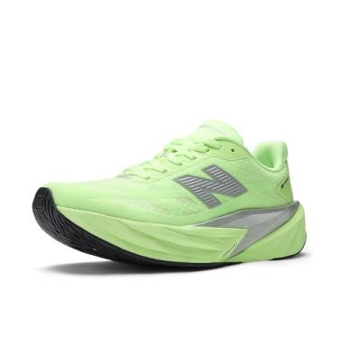 Imagem de New Balance FuelCell Rebel V5 Tênis de corrida feminino, Verde laboratório/prata metálico/branco, 8 Wide