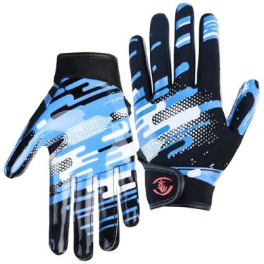 Imagem de faralite Luva de futebol juvenil Shooting Stars Series – Luvas adesivas para crianças com excelente aderência, respiráveis e elásticas, o melhor presente para fãs de futebol americano, meninos e