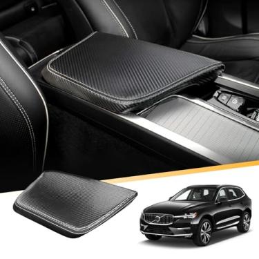Imagem de LFOTPP Capa de caixa de apoio de braço para console central Volov 2021 2022 2023 2024 XC60 S60 SPA Capa de apoio de braço de carro almofada de console central automotivo (XC60 S60 fibra de carbono)