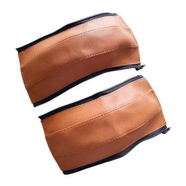 Imagem de Capa protetora para carrinho de bebê compatível com carrinho Uppababy Vista V1 V2, capa de barra de apoio de braço, acessórios para carrinho, um par (marrom)