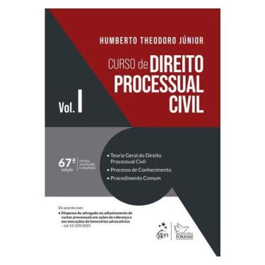 Imagem de Curso De Direito Processual Civil Vol.1 - 67ª Edição 2026