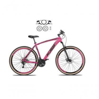 Imagem de Bicicleta Aro 29 Ksw Xlt 24v Freios Disco Hidráulicos Garfo Suspensão Pneu Faixa - Rosa Tam.15
