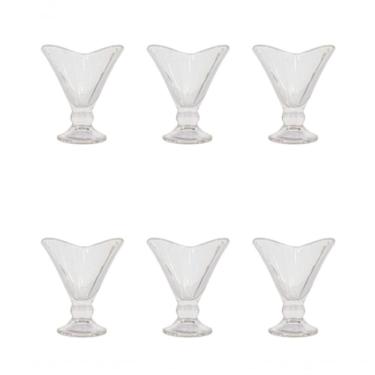 Imagem de Taça De Sobremesa Vidro Cristal Diamond 6 Peças 170ml