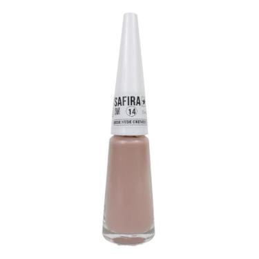 Imagem de Esmalte De Unha Cremoso Nº 14 Bege Nude 7ml Safira - SAFIRA COSMÈTICOS