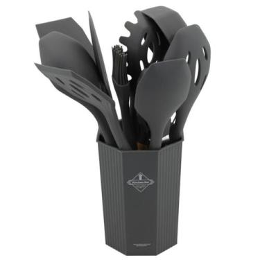 Imagem de Kit Utensílios P/ Cozinha Antiaderente 12 Pçs Lovely Vibe COR:CINZA, C