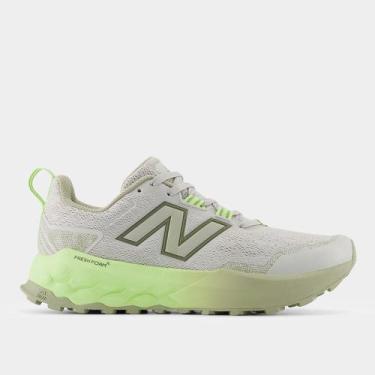 Imagem de Tênis New Balance Fresh Foam Garoé V2 Feminino, Cinza, Verde, 36