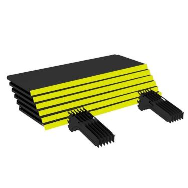 Imagem de Kit 6 Bandejas Gondola Fit 40 Preto 6X 30X90 Pe Amarelo