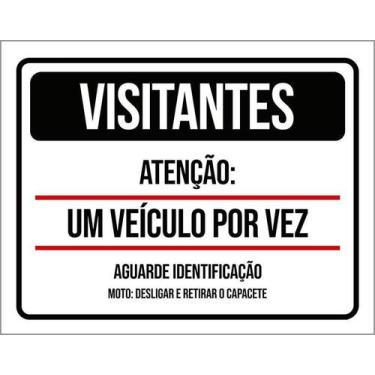 Imagem de Kit 10 Placa Acm Moradores Veículo Vez Identificação 18X23 - Sinalizo