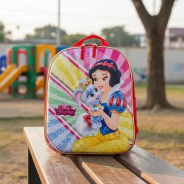 Imagem de Mochila Infantil Branca de Neve Tamanho P - Vermelha - MAX TOY
