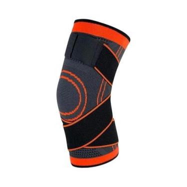 Imagem de Joelheiras De Compressão Ajustáveis Com Suporte Elástico Para Esportes