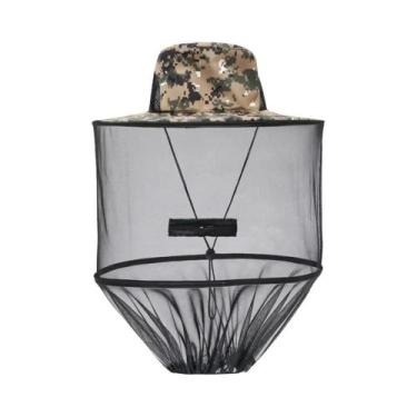 Imagem de Boné Unissex Para Pesca Ao Ar Livre Com Rede Mosquiteira Oculta E Prot