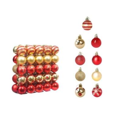 Imagem de 50pcs Bolas De Natal Eletroplatinadas Para Decoração De Festas Em Casa