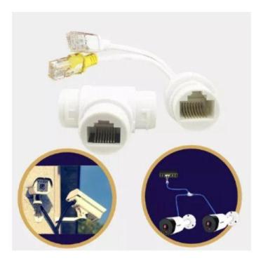 Imagem de Splitter Poe Para Câmera De Segurança Ip Adaptador 2 X 1 Twg twsp21