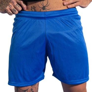 Imagem de Short Futebol Calção Bermuda Treino Jogo Azul 1 Fit - 1Fit, GG, Azul