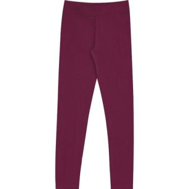 Imagem de Calça Legging Cotton Juvenil Pulla Bulla Básica Ref. 49817, Vinho, 14
