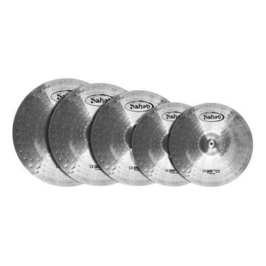 Imagem de Kit Set Pratos Sahab Hero Aço Escovado Bateria 14 16 18 20 - Turbo