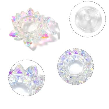 Imagem de Pote De Vidro Em Formato Flor De Lótus – Sofisticação Para Decorar E Servir.ideal Para Servir Petiscos, Sobremesa