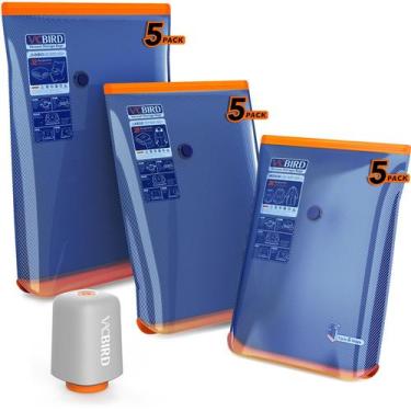 Imagem de Vacbird Conjunto de Sacos a Vácuo 15 Unidades com Bomba Sem Fio