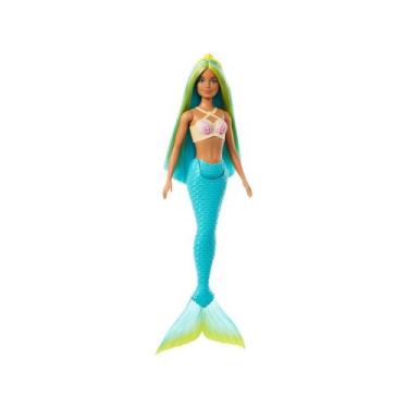 Imagem de Barbie Fantasy Sereia Com Cabelo Verde - Hrr03 - Mattel, Colorido, Bar