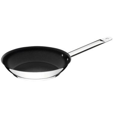Imagem de Frigideira Tramontina PRO Rasa Inox Fundo Triplo 30cm Anti, Inox, 30cm