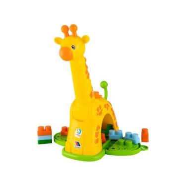Imagem de Girafa de Atividades Articulada com 15 Blocos Brinquedo Educativo +2 A