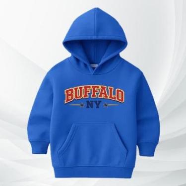 Imagem de Blusa de Moletom Infantil Buffalo com Capuz Flanelada Moleton Conforto Premium Estilo Streetwear-Unissex