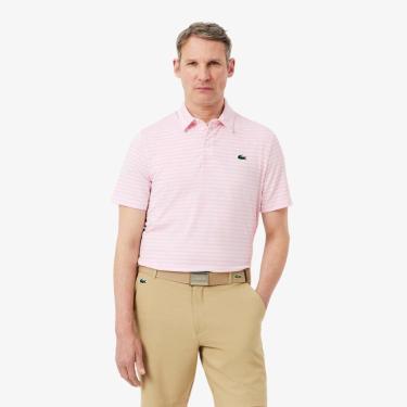 Imagem de Camisa Polo Lacoste Golf Modelagem Reta Ultra Dry Listrada Masculina-Masculino