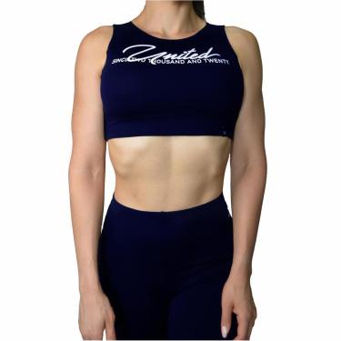 Imagem de Top Cropped Fitness United Assinatura - Azul - P-Feminino
