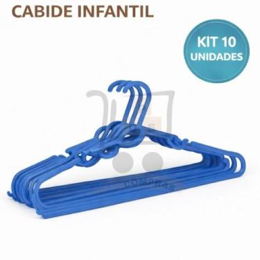Imagem de Cabide Infantil Kit 10 Unidades Baby Plastico Reforçado Para Roupas Be