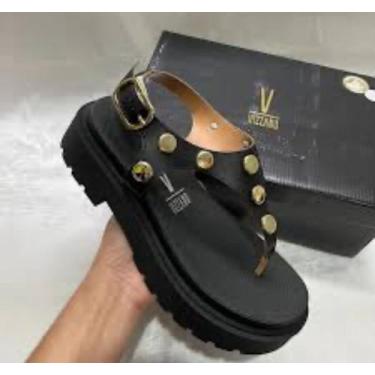 Imagem de Sandalia papete tacha lancamento vizzano cor:pretatamanho:37, Preto, 3