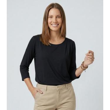 Imagem de Blusa Feminina Manga 3/4 Endless Preto, P, Preto