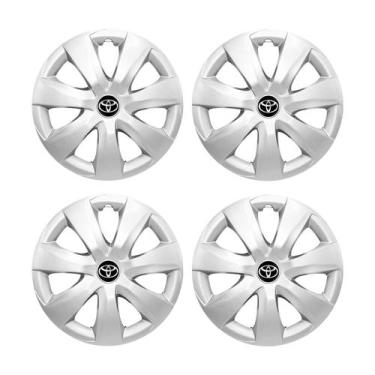 Imagem de Jogo Calota Aro 14 Pressão Toyota Etios 2014 2015 + Emblema - GFM