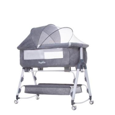 Imagem de Berço Bebe Moises Portátil Cobed Com Mosquiteiro Cinza Claro BugaKids 