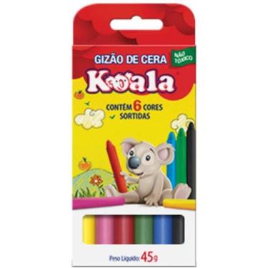 Imagem de Giz de Cera Jumbo 06 Cores Koala PCT.C/12 - Delta