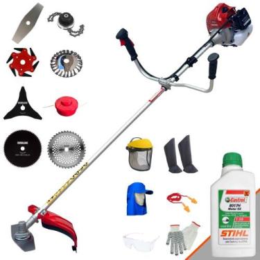 Imagem de Cortador de Grama À Gasolina Kawashima BCJ620-L 62cc 3HP Roçadeira Com