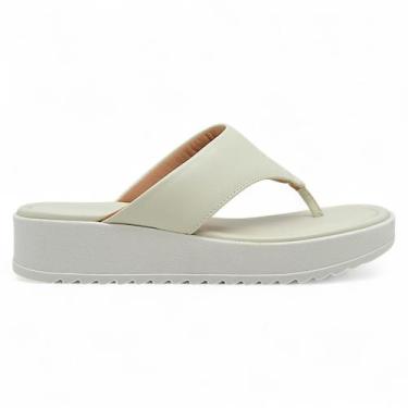 Imagem de Sandalia Vizzano Feminina Tratorada Casual Conforto Macia, Branco, 36