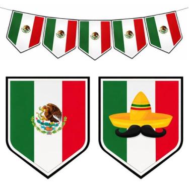 Imagem de Faixa Decorativa Bandeirinhas Países Copa Do Mundo Festa Das Nações Mo