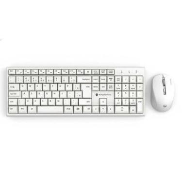 Imagem de Kit Office Sem Fio Machenike Teclado K120, Mouse M610, 1600 DPI, 5 Botões, Branco - JJ0...