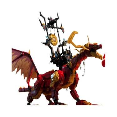 Imagem de Blocos De Montar Série Ninja Infantil: Dragão Da Chama Da Fonte Podero